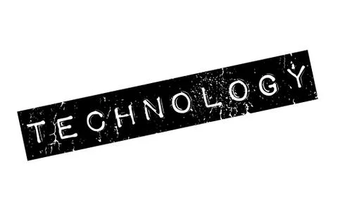 Technology rubber stamp Stock Illustration