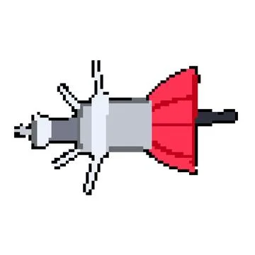 Technology satellite pixel art vector illustration Stock Illustration