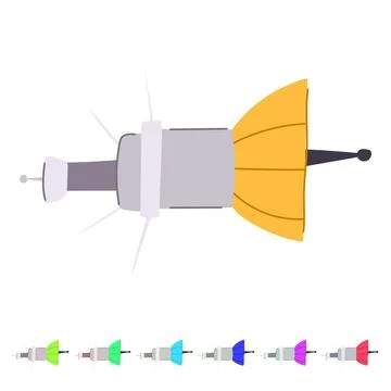 Technology satellite vector cartoon graphic Stock Illustration