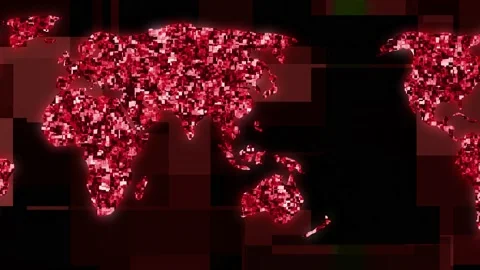 Technology scanning earth map background Stock Footage 223384642