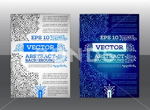 Technology scheme book cover layout ~ Clip Art #134604875