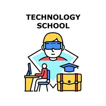 Technology school icon vector illustration Stock Illustration