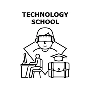 Technology school icon vector illustration Stock Illustration