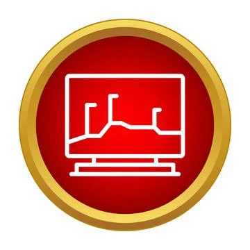 Technology screen displaying data graph icon concept Stock Illustration