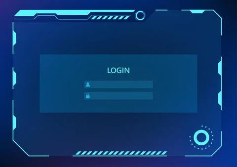 Technology screen used for login to access important information. It is an .. Stockillustratie