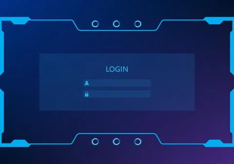 Technology screen used for login to access important information. It is an .. 스톡 일러스트