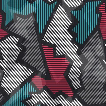 Technology seamless pattern with glass effect Illustrazione stock