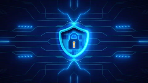 Technology secure key background. Digital security light speed background Stock Footage 255626912