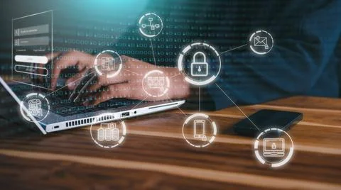 Technology Security Access and Data Privacy Login Protection Concept, Busines Stock Photos