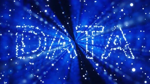 Technology security and big data concept with party lights. Technology science Stock Footage 213566169