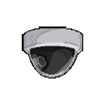 Technology security camera cctv pixel art vector illustration Stock Illustration