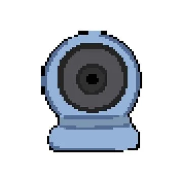 Technology security camera pixel art vector illustration Illustrazione stock
