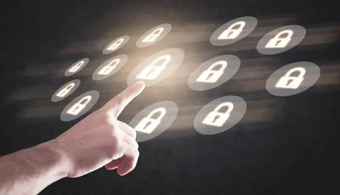 Technology security concept. Business concept Stock Photos