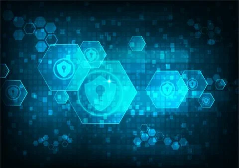 Technology security. Illustrazione stock