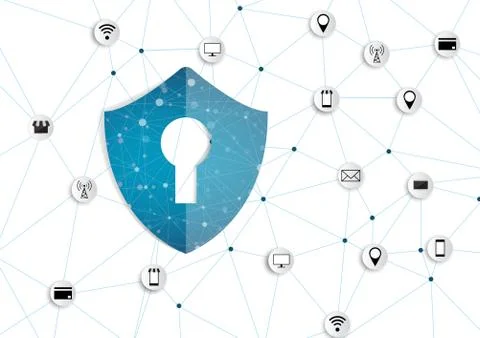 Technology security Illustrazione stock