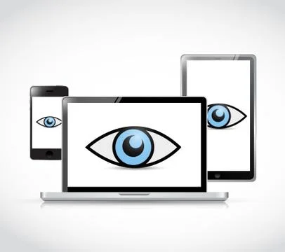 Technology security illustration design 스톡 일러스트