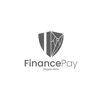Technology security logo for crypto payment and finance company Illustrazione stock