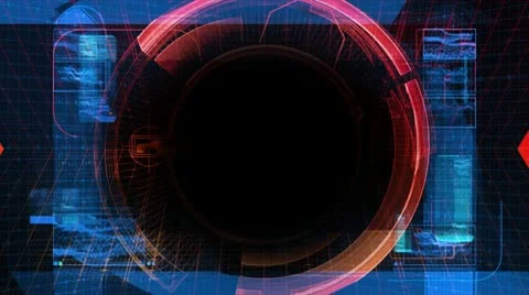 Technology security scan display screen (hd) Video stock 9794424