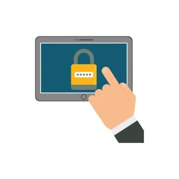 Technology security system Stock Illustration