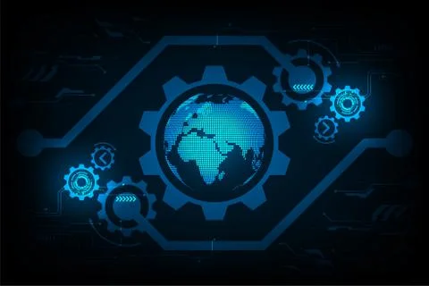 Technology in the sense of driving the world. Stockillustratie