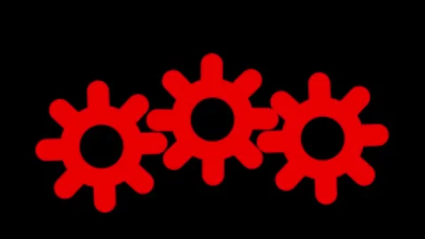 Technology setting icon concept.Spinning gear animation. Abstract neon sett.. Stock Footage 310154811