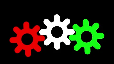 Technology setting icon concept.Spinning gear animation. Abstract neon sett.. Stock Footage 310154825