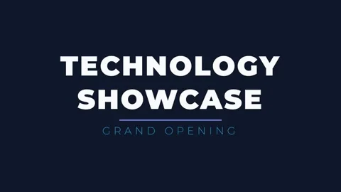 Technology Showcase Intro Screen - Minimalist Digital Presentation Background Vidéo 337503030
