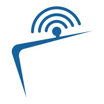 Technology Signal Wireless Connection Logo Design Vector Template Icon Stock-Illustration