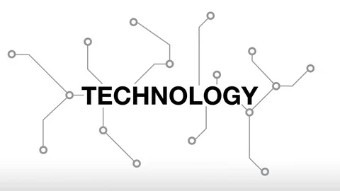 Technology Simple Circuit Web Title Animation 스톡 동영상 83866314