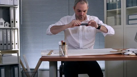 Technology simplifies the work of engineer Stock Footage 72025000