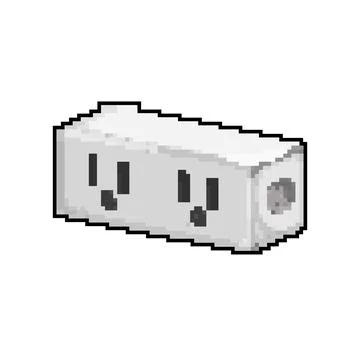 Technology smar plug game pixel art vector illustration Illustrazione stock