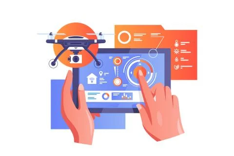 Technology of smart home Stock Illustration