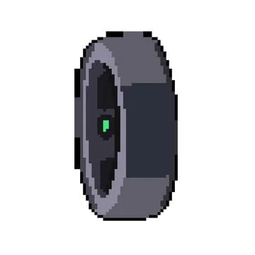 Technology smart ring pixel art vector illustration イラスト素材