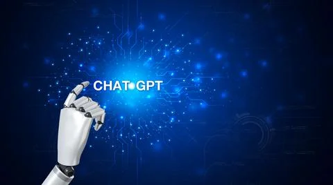 Technology smart robot AI, artificial intelligence by enter command prompt .. 写真素材
