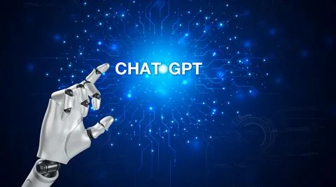 Technology smart robot AI, artificial intelligence by enter command prompt .. 스톡 사진
