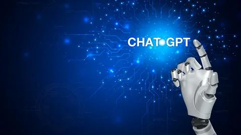 Technology smart robot AI, artificial intelligence by enter command prompt .. Stock Photos