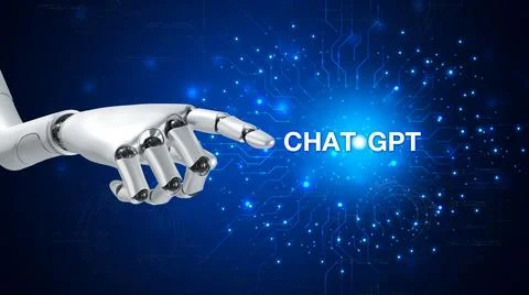 Technology smart robot AI, artificial intelligence by enter command prompt .. Stock Photos