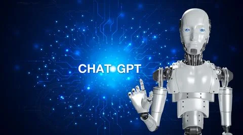 Technology smart robot AI, artificial intelligence by enter command prompt .. 스톡 사진