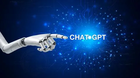 Technology smart robot AI, artificial intelligence by enter command prompt .. 스톡 사진