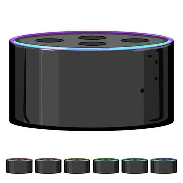 Technology smart speaker cartoon vector graphic 스톡 일러스트