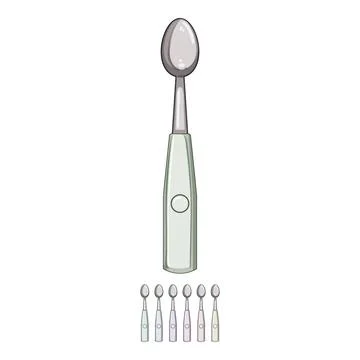 Technology smart spoon cartoon vector graphic Stock Illustration