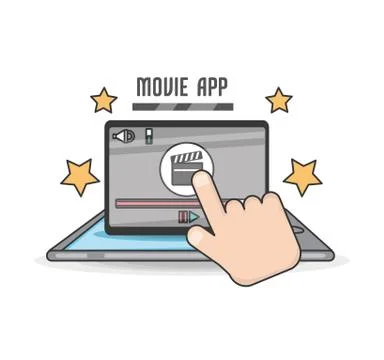 Technology smartphone with touch screen apps Stock Illustration