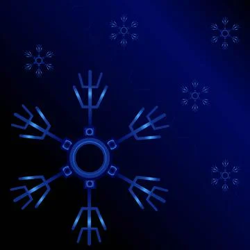 The technology snow electronic logo design for christmas background Stock Illustration