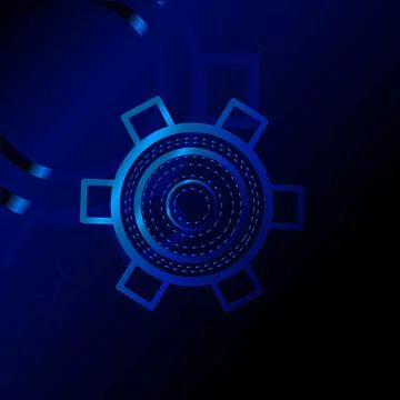 The technology snow electronic logo design for christmas background Stock Illustration