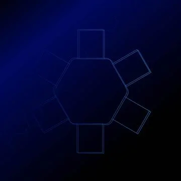 The technology snow electronic logo design for christmas background Stock Illustration