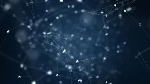 Technology social network background. Stock Illustration