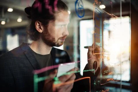 Technology software business office programming people concept Stock-Fotos