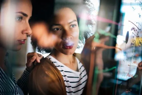 Technology software business office programming people concept Stock Photos