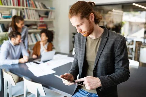 Technology software business office programming people concept Foto stock