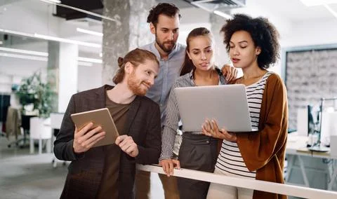 Technology software business office programming people concept Stock-Fotos